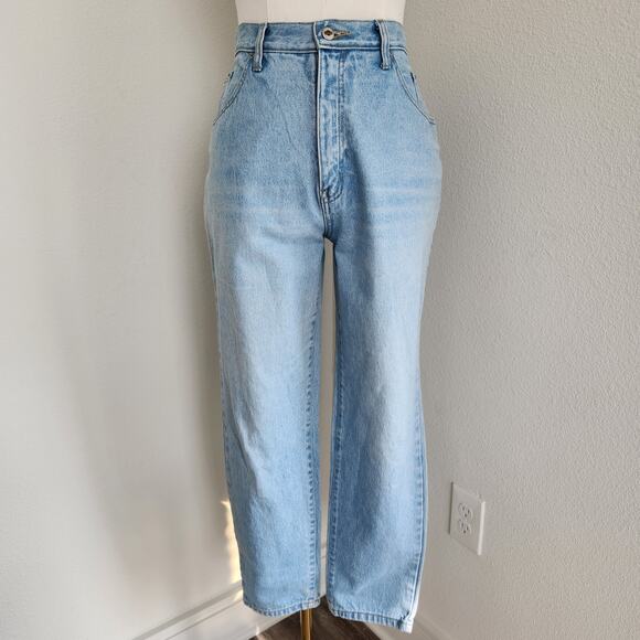 90s High Waist Mom Jeans No Excuses Femme Fatale Light Wash Cotton Vintage 8 - Picture 1 of 10